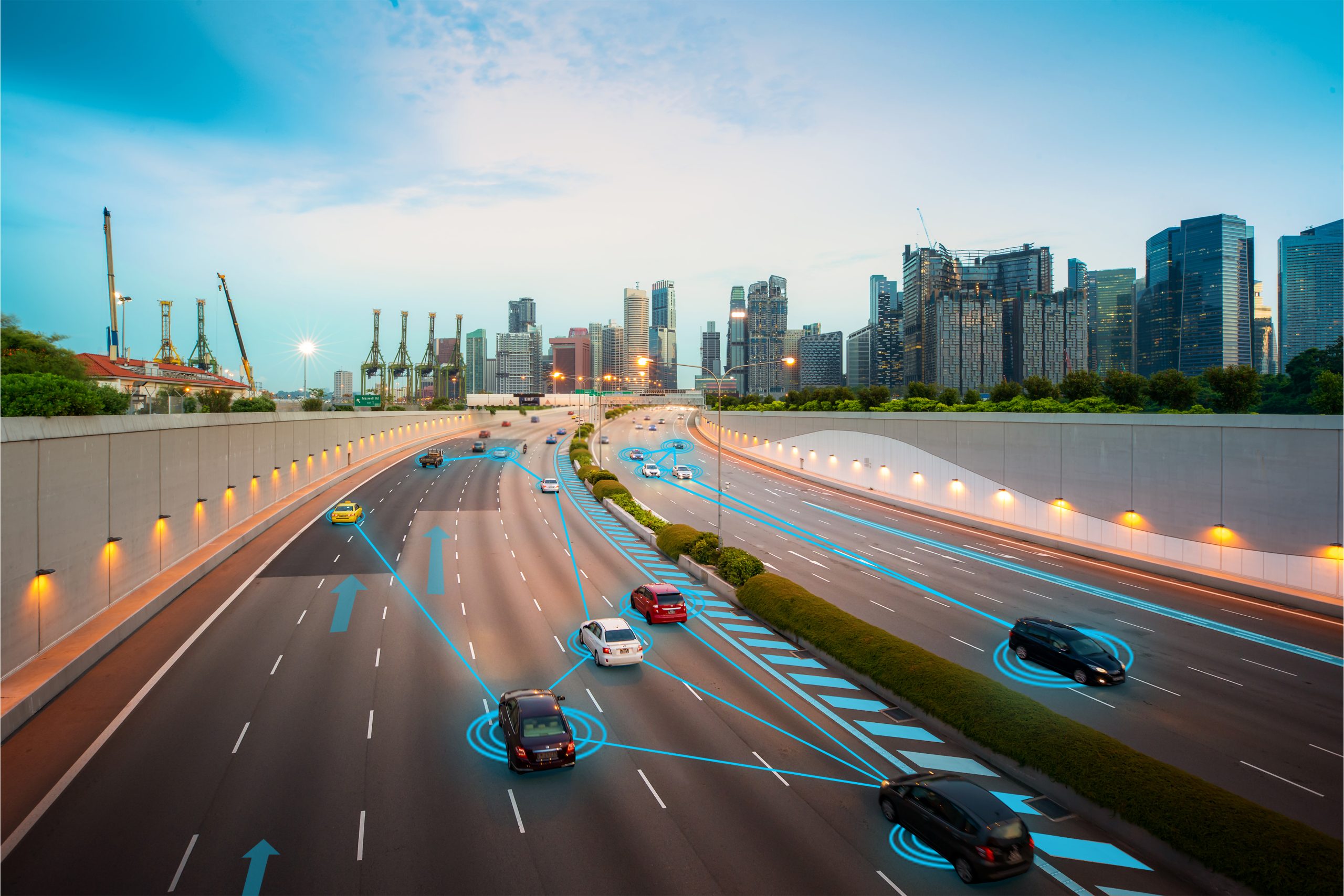 Smart highways, IoT, Vehicle-to-Infrastructure (V2I), AI traffic management, autonomous vehicles, sensor networks, real-time data, energy-efficient roads, solar-powered road signs, intelligent infrastructure, smart road technologies.